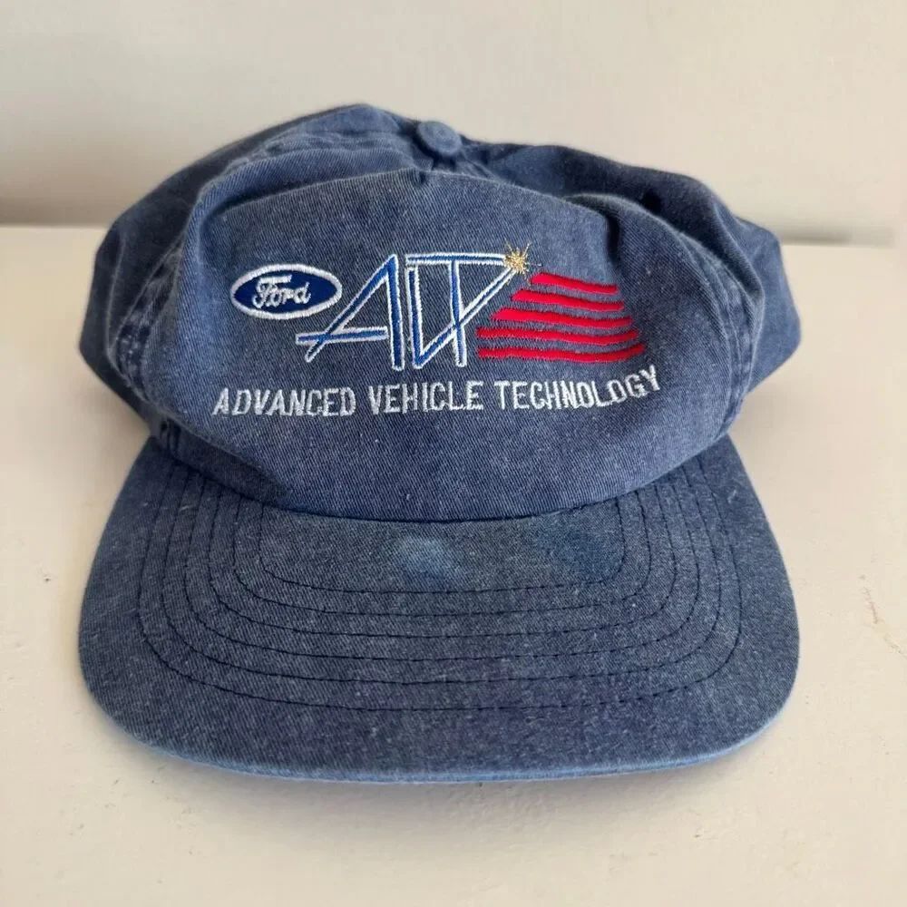 VIntage Ford Motor Co. A.V.T. Embroidered Baseball Cap Blue